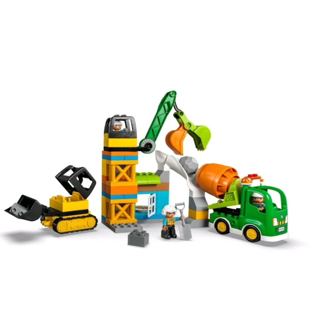 LEGO DUPLO Town Construction Site Crane Building Blocks Lights & Sound Set 10990
